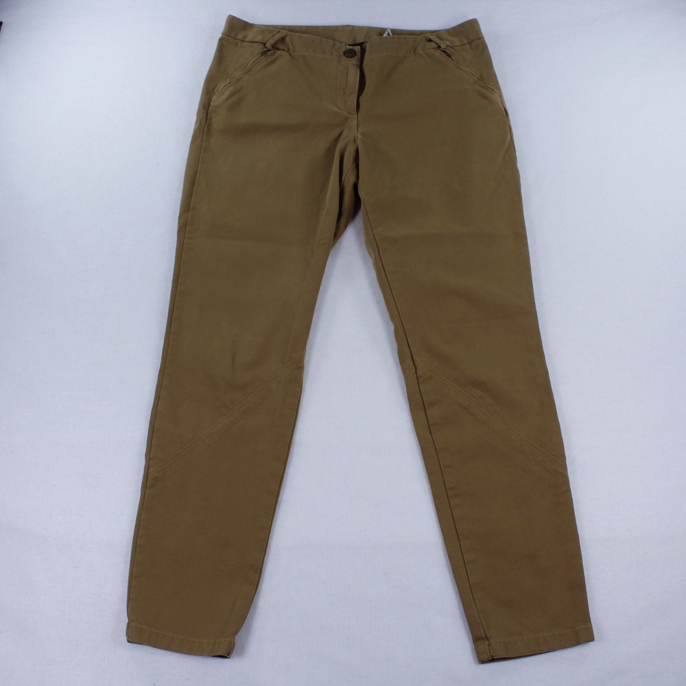 J. Crew Women's Brown Utility Skinny Ankle Zip Cargo Pants Chinos Size 10